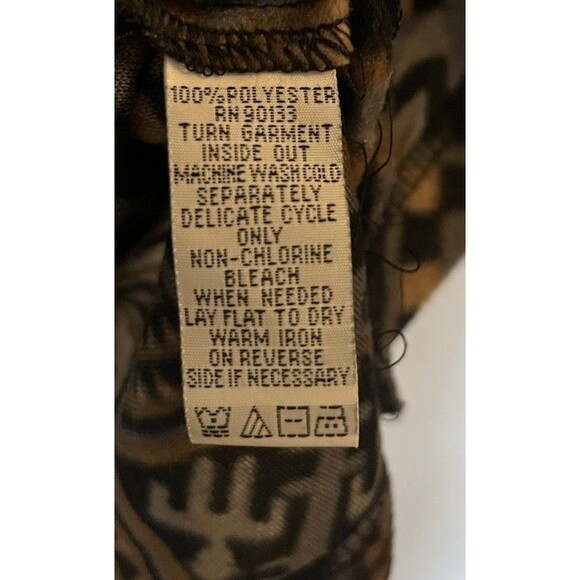 Bob Mackie Vintage Brown Black Tribal Design Half Zip Pullover Fleece Jacket 1X - Picture 6 of 8